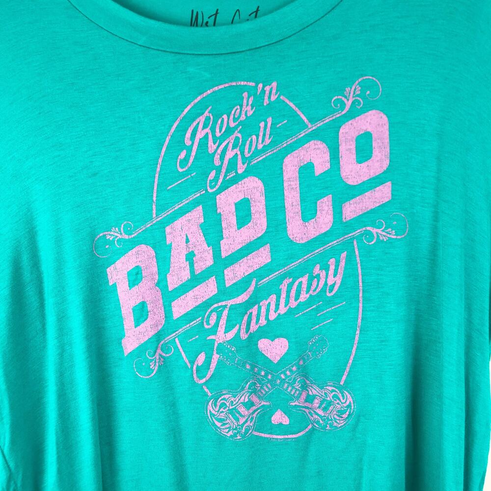West Coast Womens T-Shirt Large Teal Blue Neck Short Sleeve Tee Nordstrom NWT - Picture 2 of 5